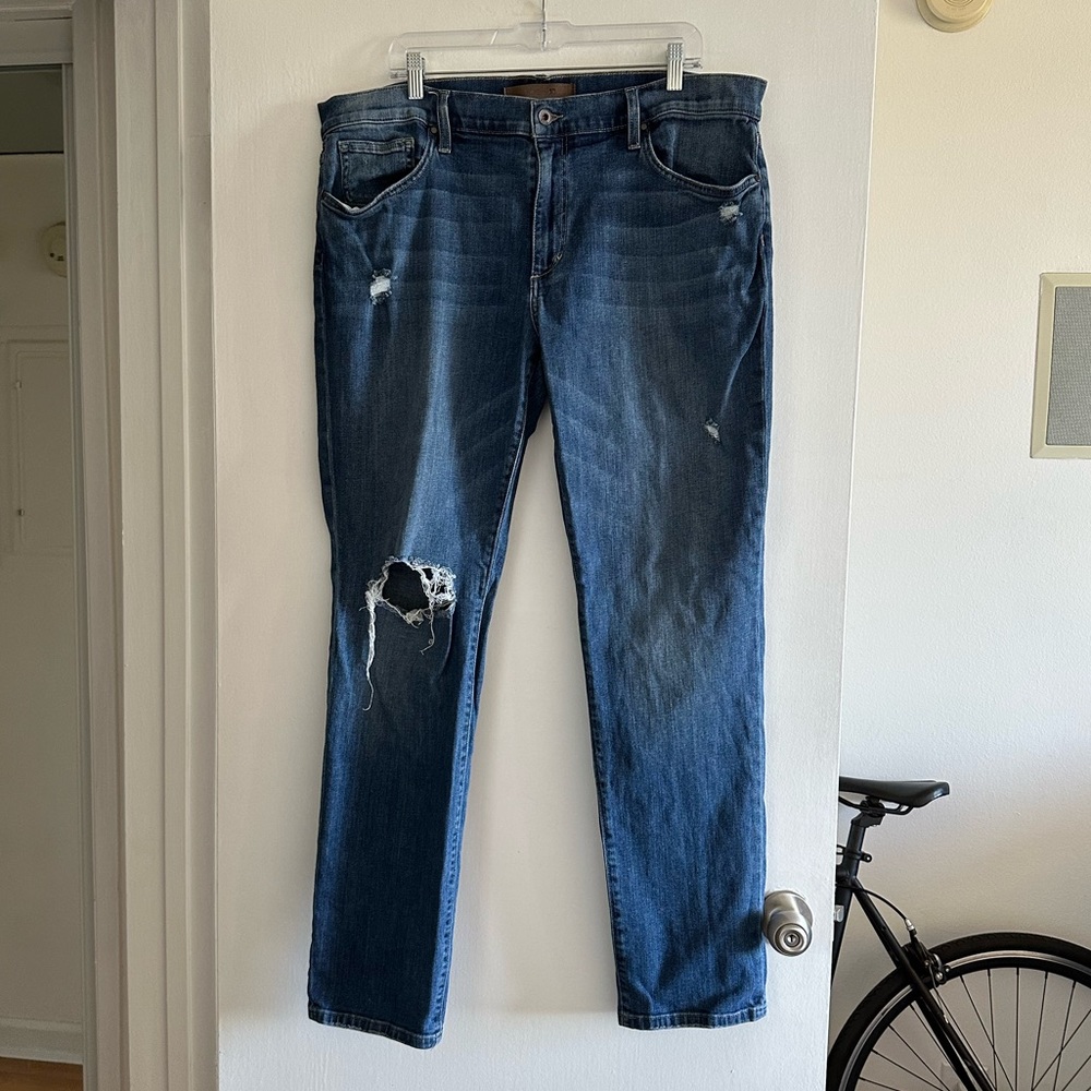 Joe’s Jeans Designer Distressed Denim Stretch Jabbar Wash Slim Fit Jeans size 40